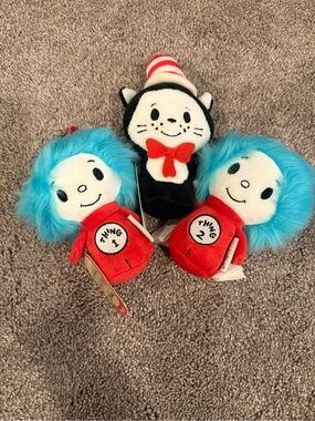 Dr. Seuss Thing 1 & Thing 2 Plush Pair - Blue Hair, Red Outfits
